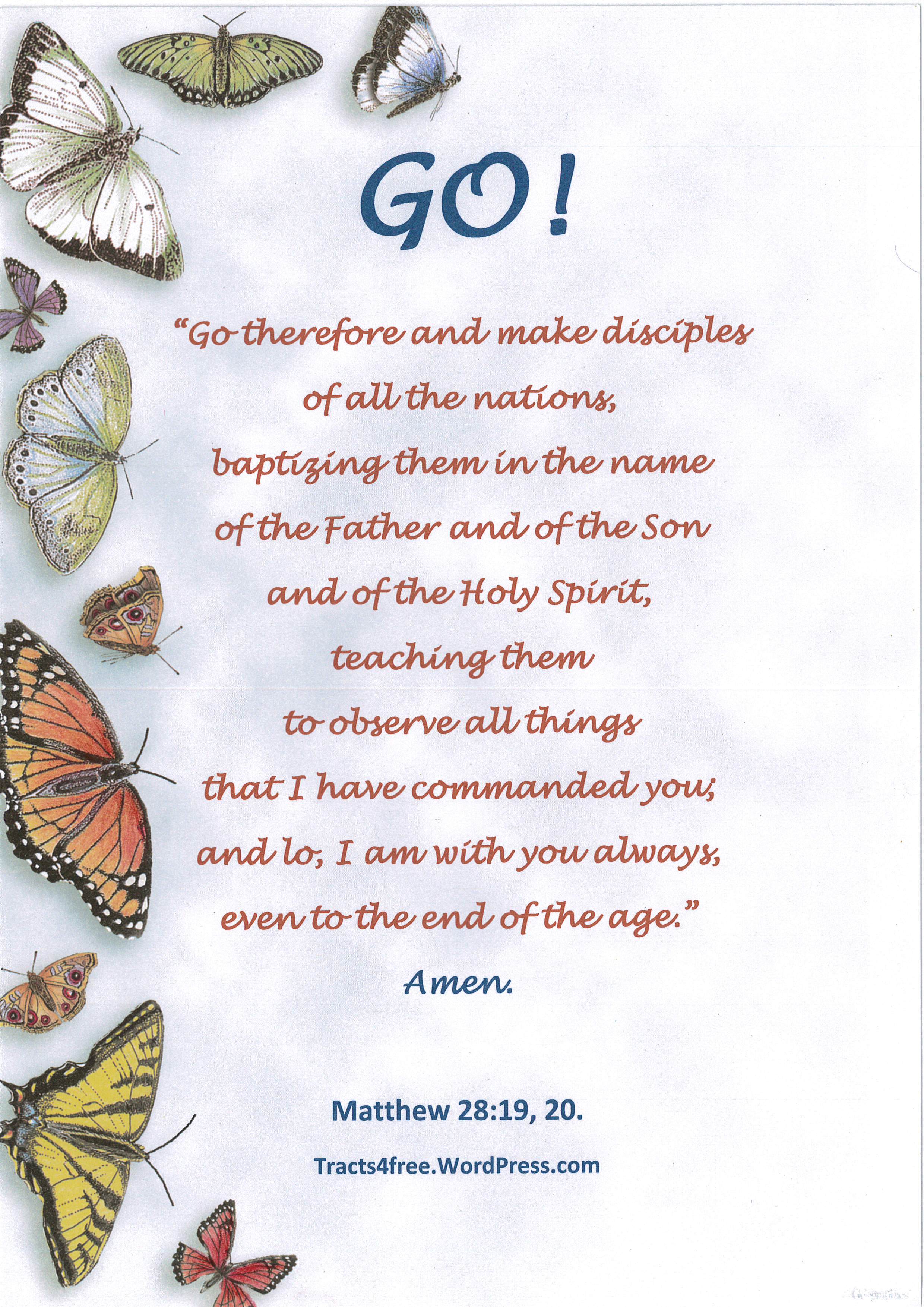 "Go!" Evangelism poster.