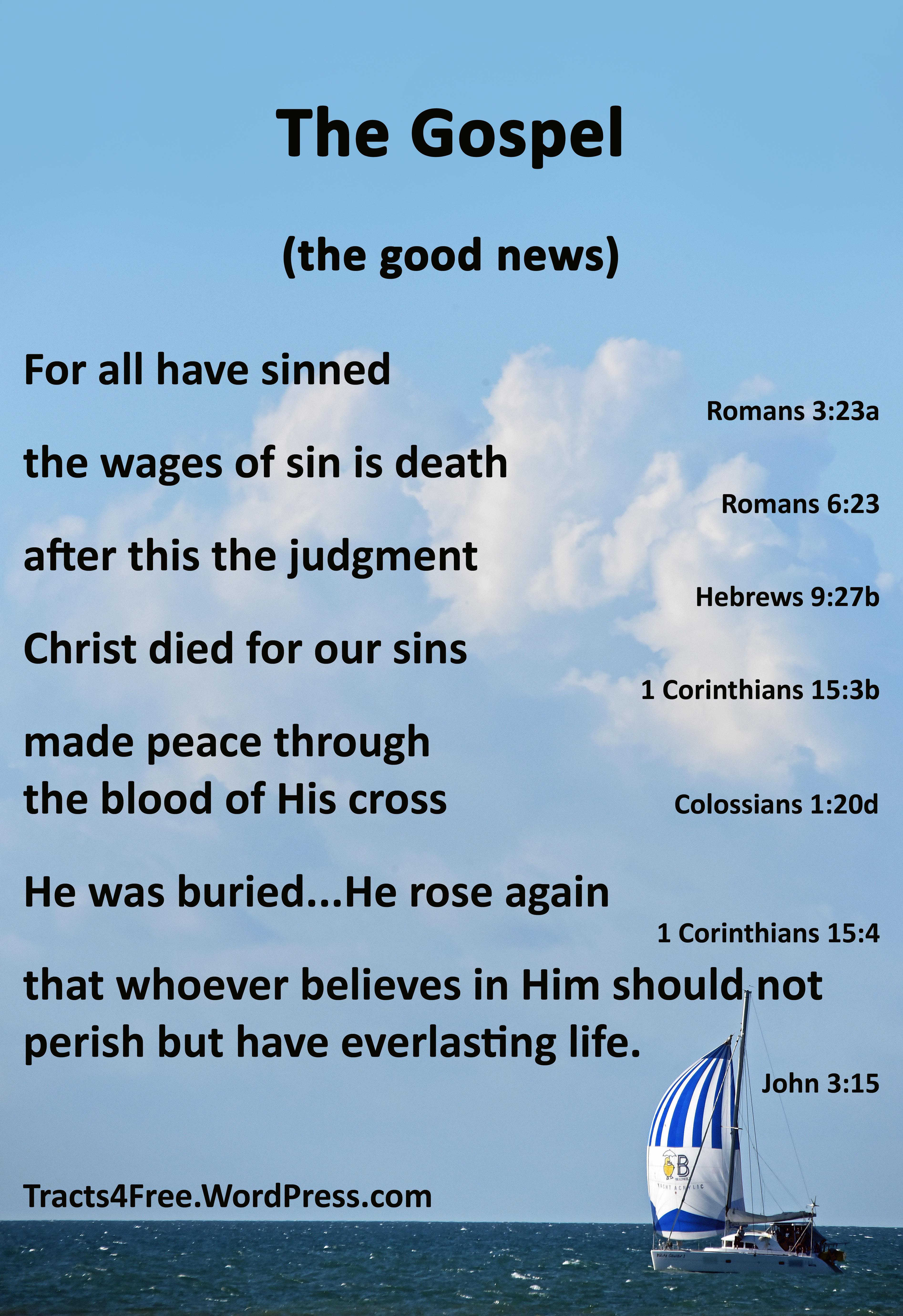 "The Gospel" Christian poster.