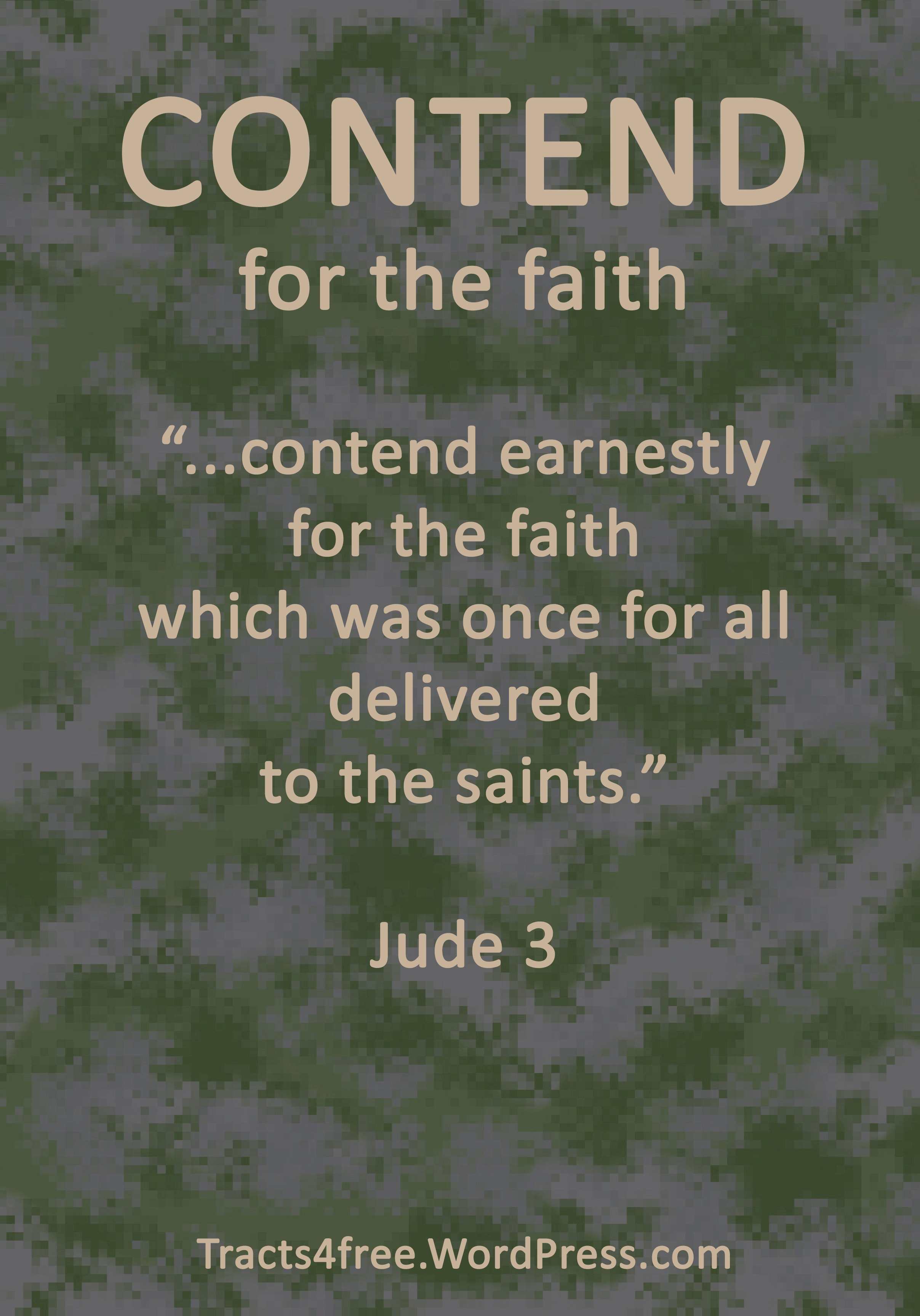 Contend for the Faith Scripture poster.