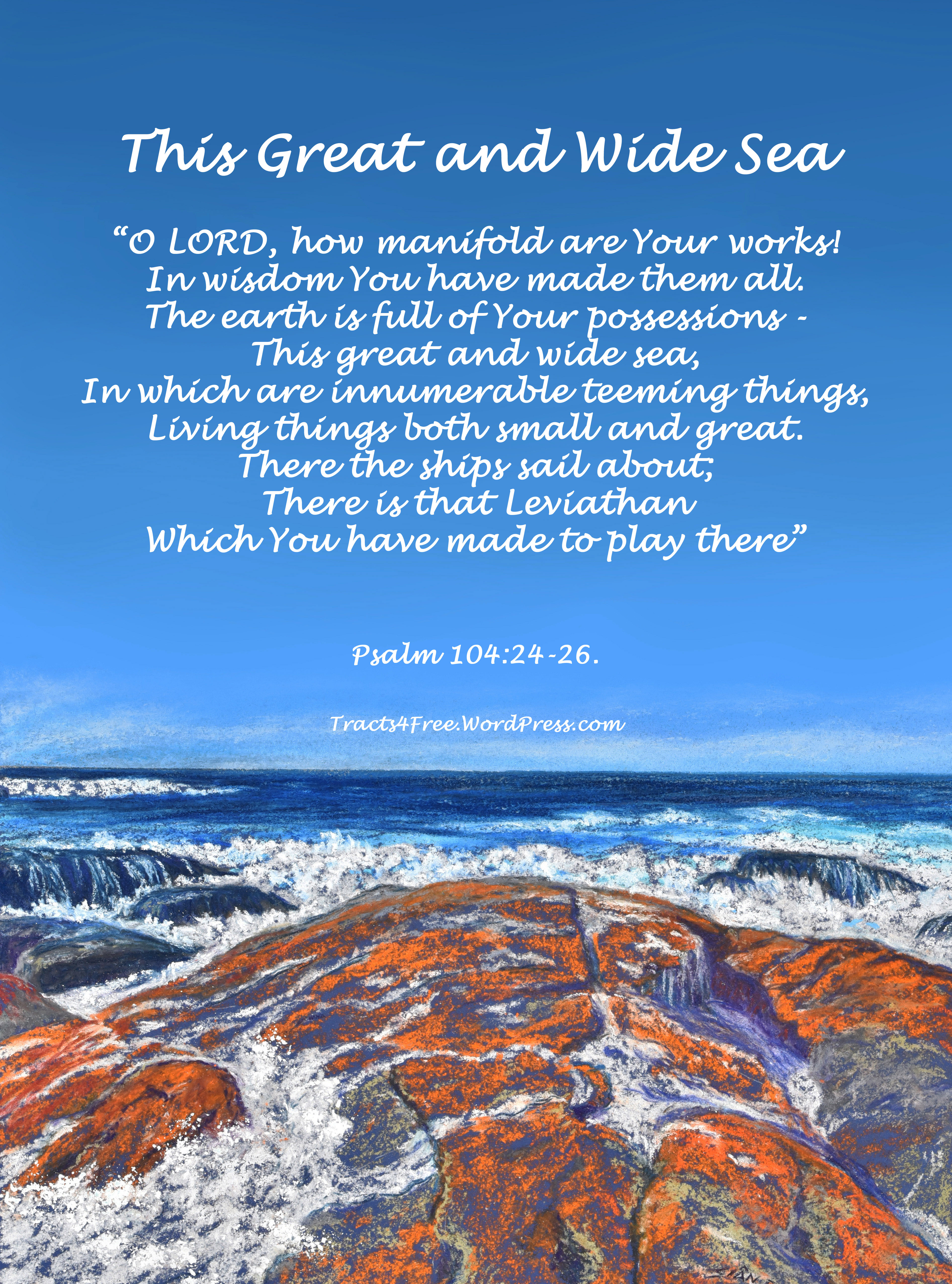 This Great and Wide Sea poster. Pastel painting by Sian Butler (my mother), poster by David Clode.